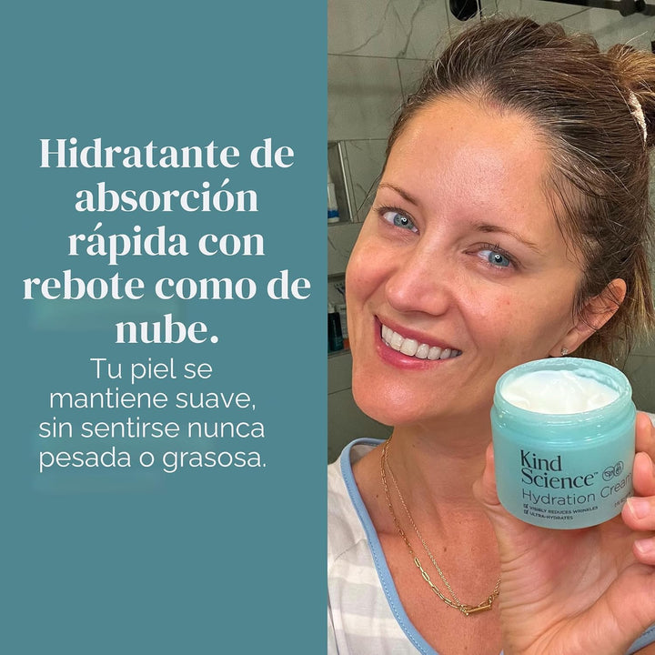 Kind Science Crema hidratante facial para mujeres, antienvejecimien...