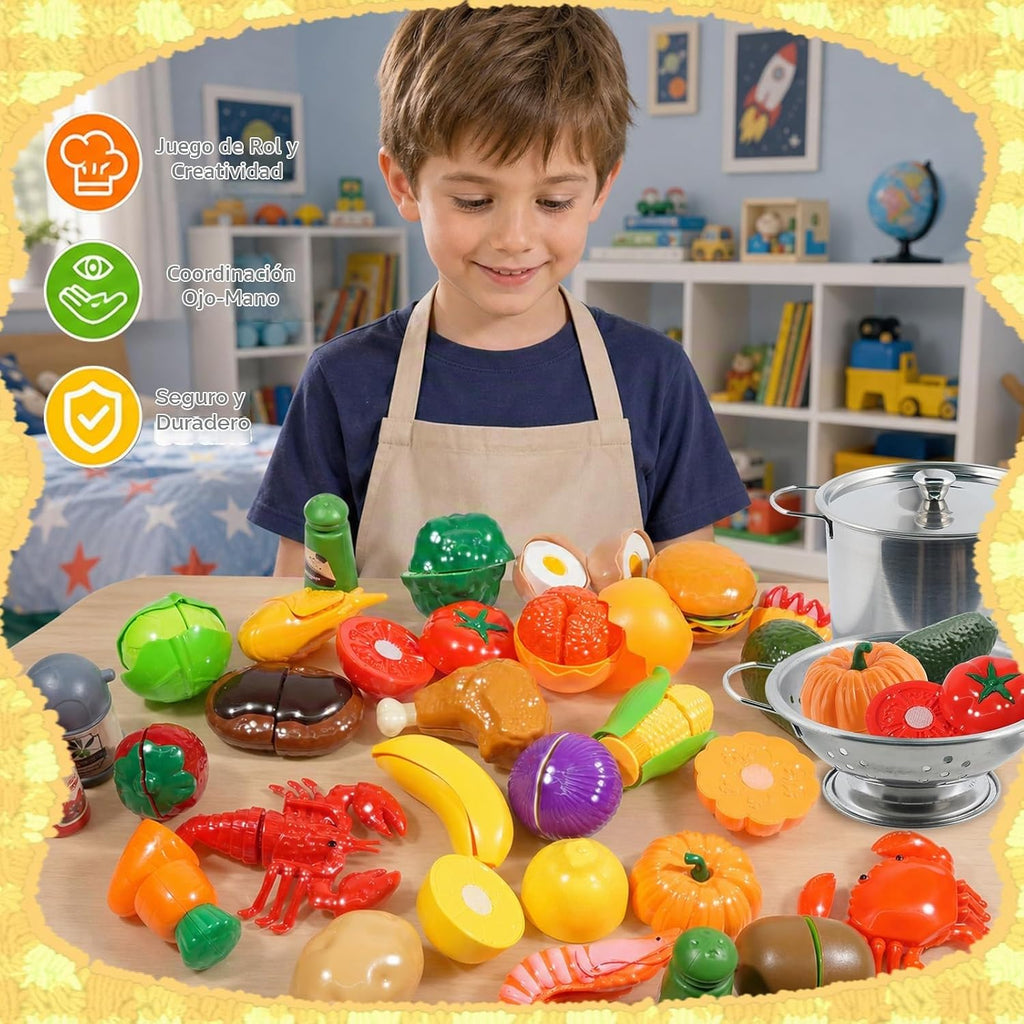 Rileryan Juego de accesorios de cocina de comida de juego de simulación
