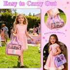 Bolsa de transporte para muñecas compatible con muñecas LOL Surprise, bolsa de transporte compatible con muñecas Barbie de 6 a 12 pulgadas, organizador todo en uno para muñecas y