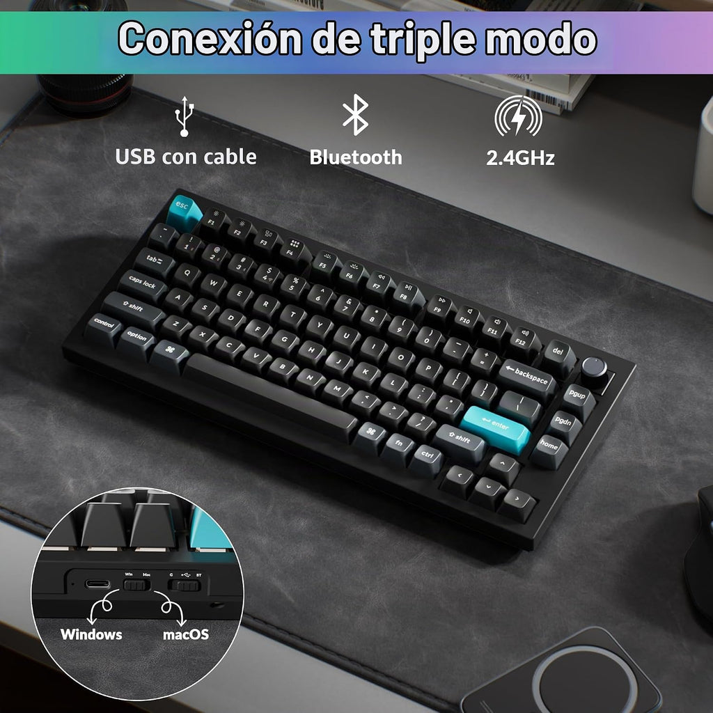 Teclado mecánico personalizado inalámbrico Keychron Q1 Ultra 8K 75%