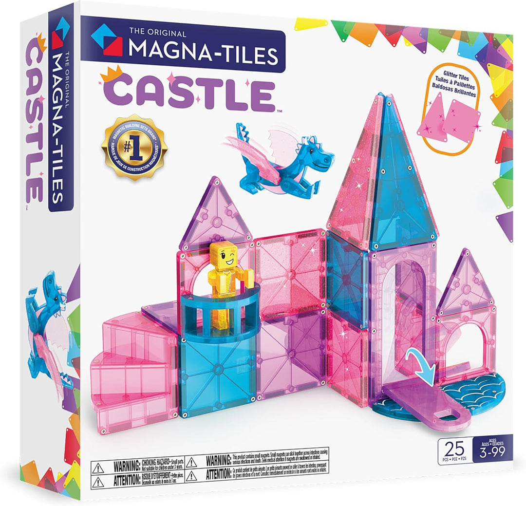MAGNA-TILES Castle - Juego de construcción magnética de 25