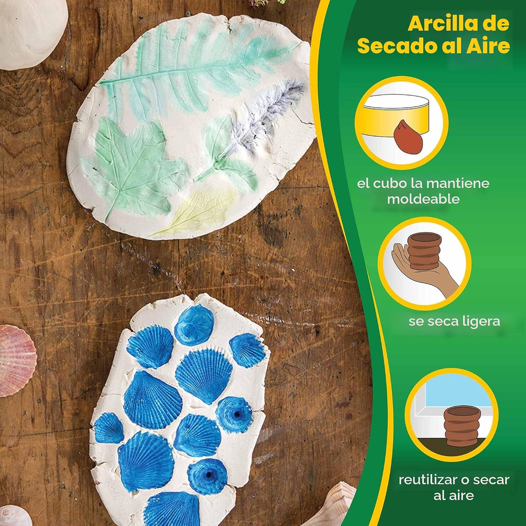 Crayola Arcilla seca al aire para niños, color blanco, 25 libras