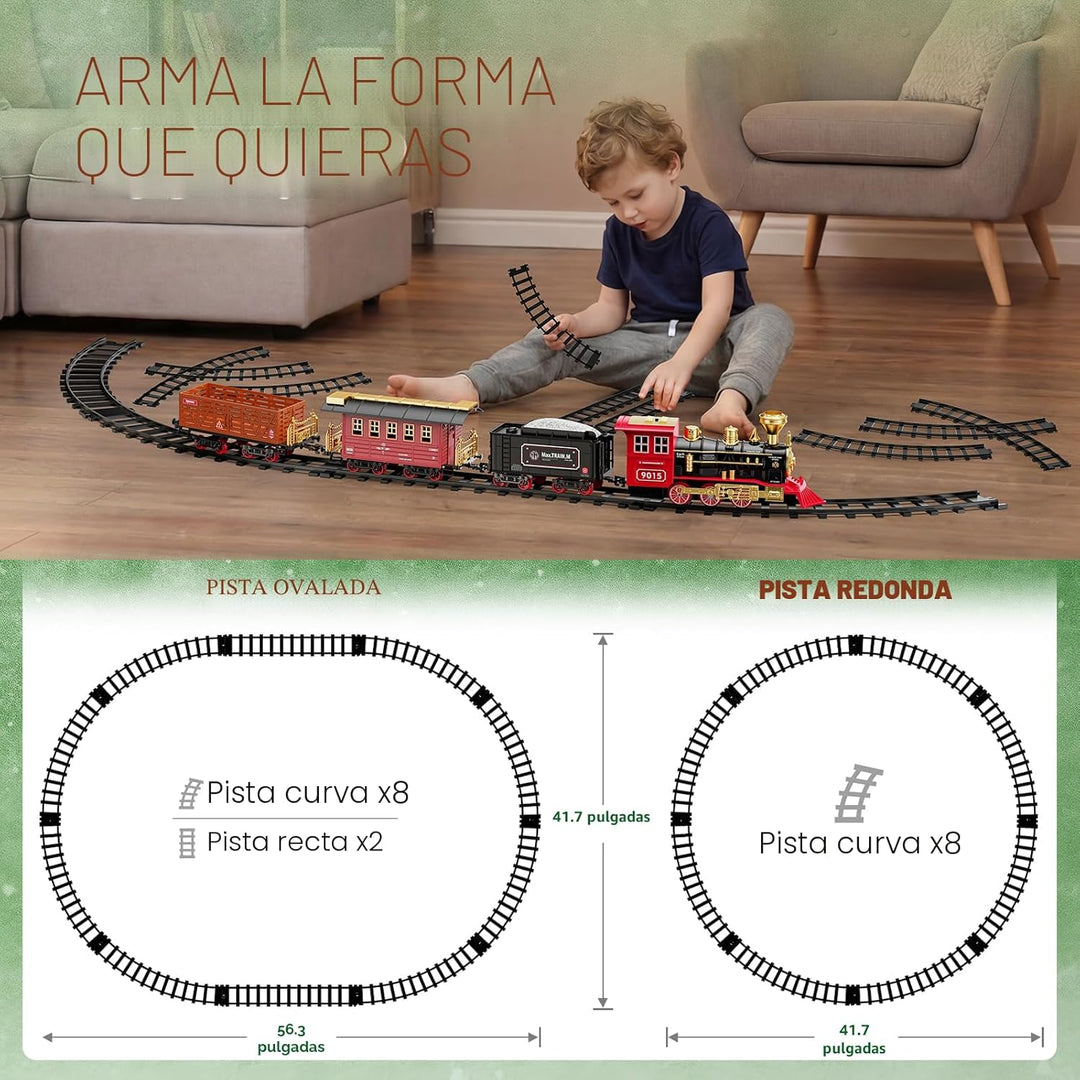 Hot Bee Juego de tren \u2013 Juguetes de tren para niños con humo,...