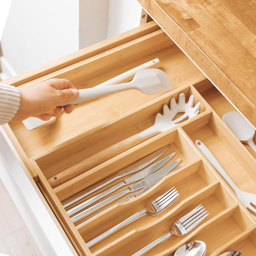 Organizador de cajones de cubiertos y utensilios