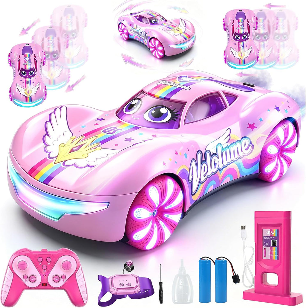 Coche de acrobacias RC con detección de gestos, 2.4 GHz 4WD coche de