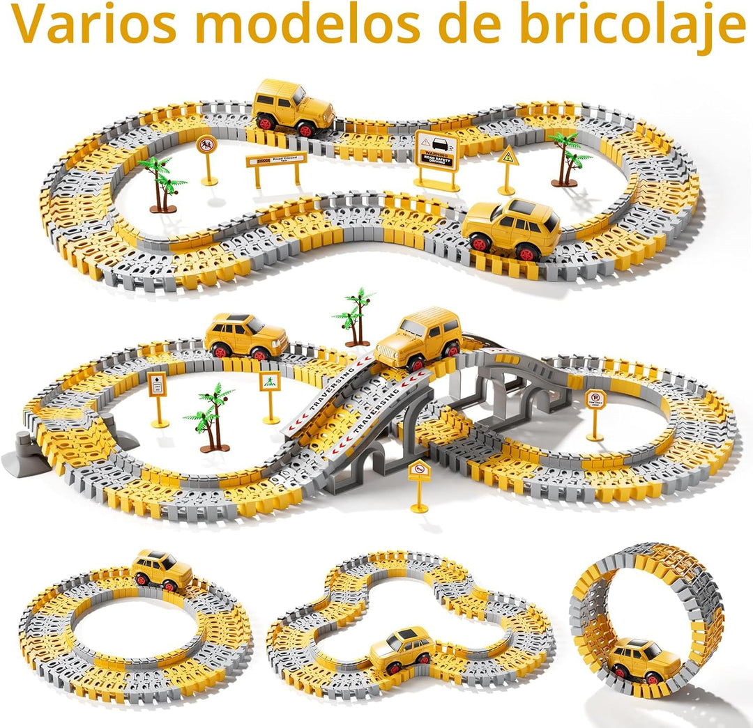iHaHa - Juguetes de pistas de carreras de construcción para niños p...