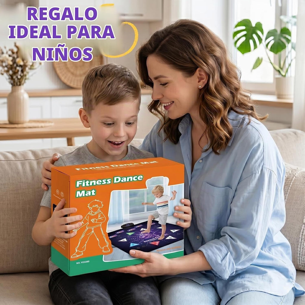 YESHIN Tapete de baile iluminado para niños, almohadilla de baile extragrande mejorada con Bluetooth y 6 modos de juego, alfombrilla de baile musical recargable, juguete antideslizante e impermeable