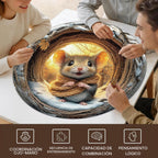Rompecabezas Redondos para Adultos 1000 Piezas, Rompecabezas Difíciles y Desafiantes para Adultos, Rompecabezas de Ratón de Cueva 3D 1000 Piezas para Personas Mayores, Rompecabezas Visual
