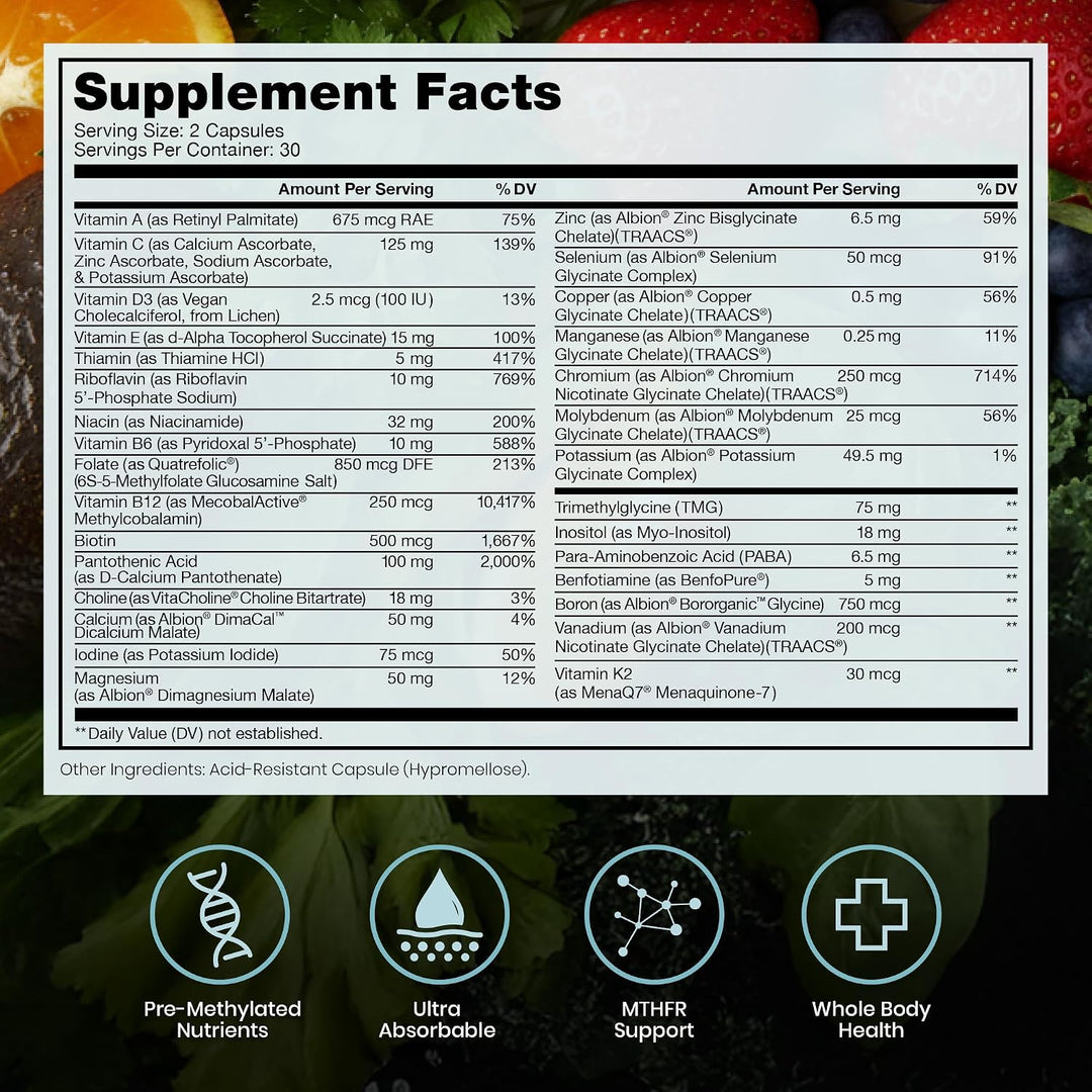 Pure Therapro Rx Multivitamínico metilado para hombres y mujeres |...