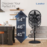 Ventilador con 3 velocidades Lasko 18 pulgadas eficiente de la ener...