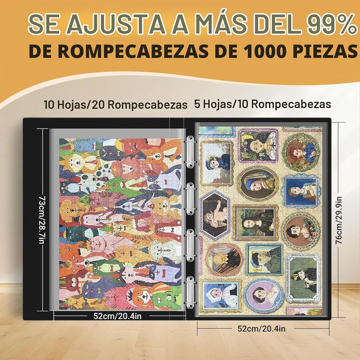 Carpeta de Almacenamiento para Rompecabezas de 1000 Piezas