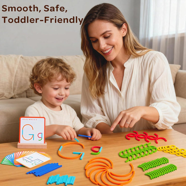 TINYLENS Montessori - Juego de palos y anillos