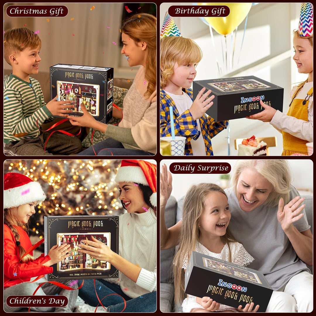 Juego de construcción Magic Booknook con luz LED 0142 in