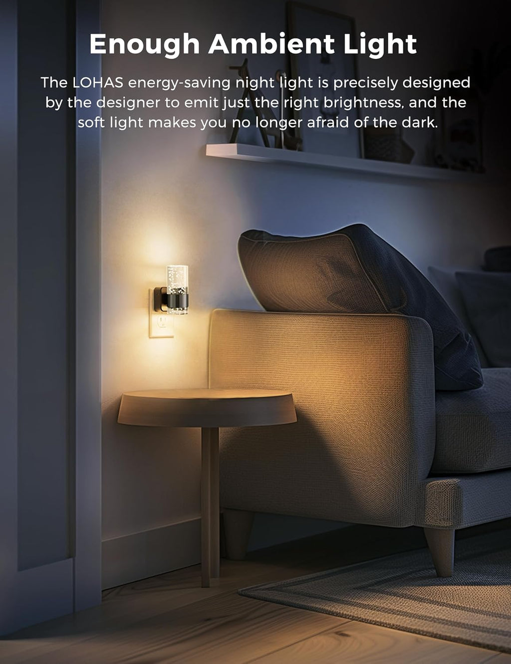 L LOHAS LED Luz nocturna, luces nocturnas regulables que se enchufan la