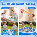 Juguetes de baño sin agujeros para niños pequeños, juguetes flotantes de