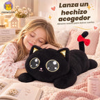 meowtastic Peluches de Gato Negro Pesados, Almohada de felpa para niños