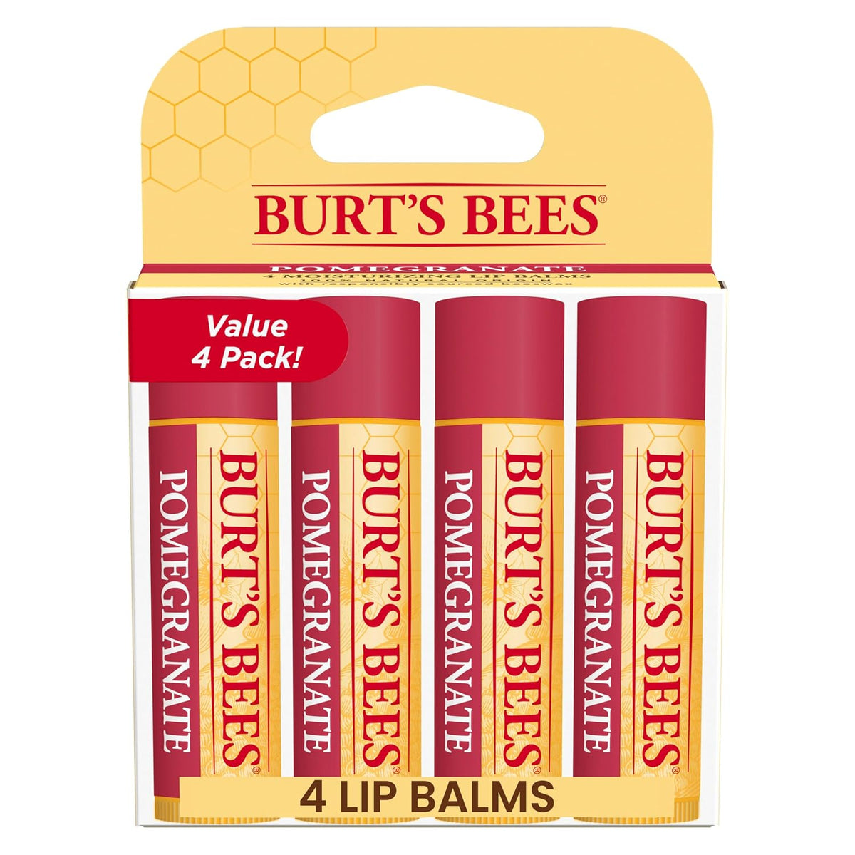 Burt's Bees Bálsamo labial - Granada, hidratante labial con cer...