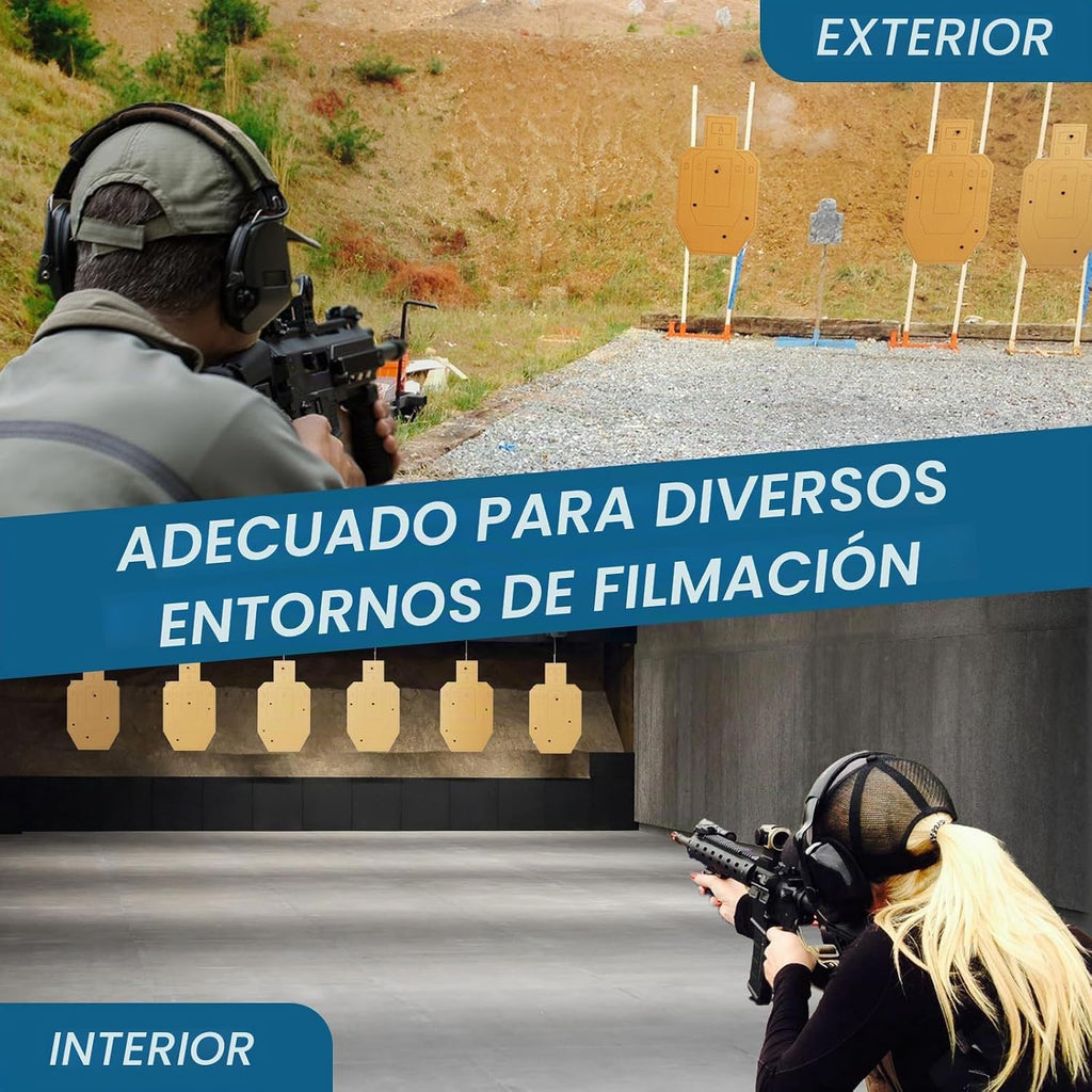 Objetivos de tiro para el rango, objetivos de cartón de silueta de 30 x 18 pulgadas para competiciones de práctica táctica con pasador