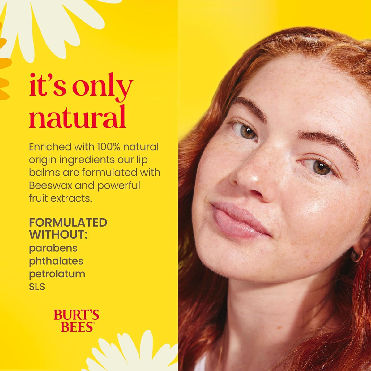 Burt's Bees Bálsamo labial - Granada, hidratante labial con cer...