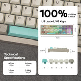 MechLands Aula S102 - Teclado de membrana para juegos con teclado n...