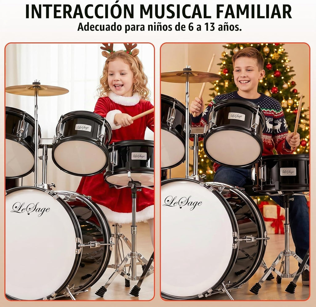 LeSage Juego de batería de 5 piezas para principiantes, kit completo de