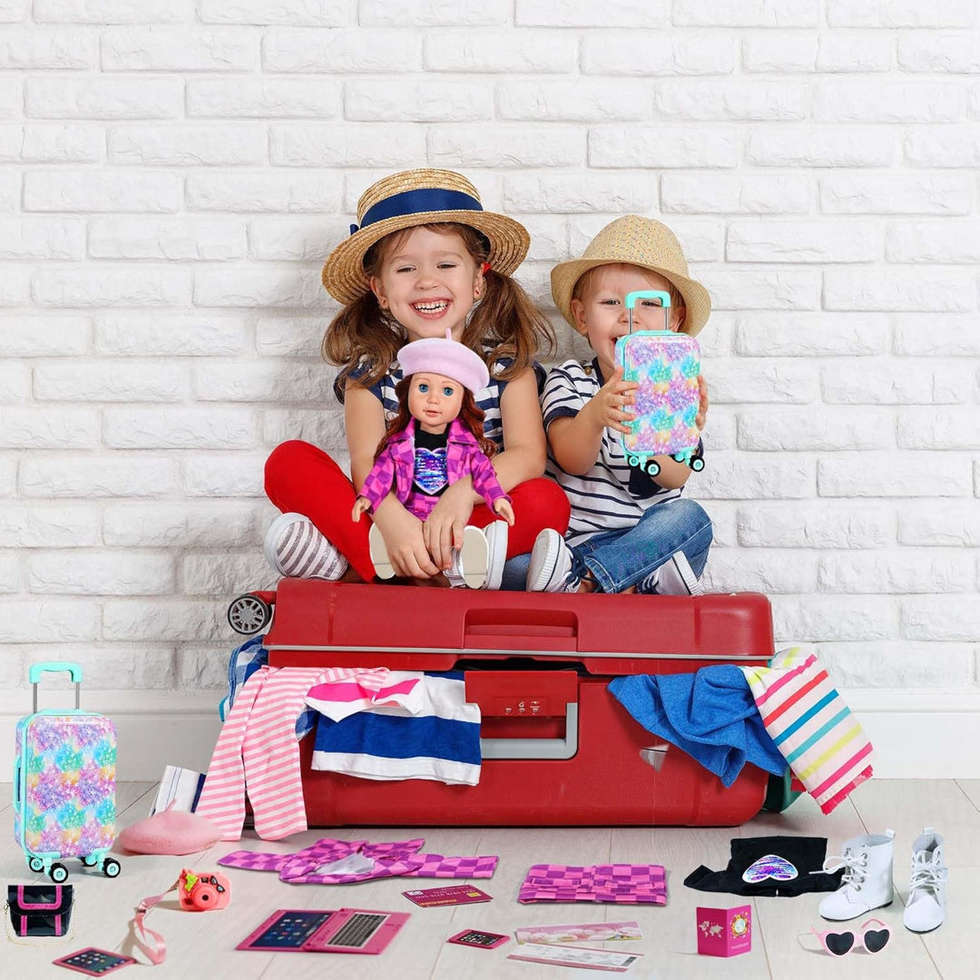 Ropa de muñeca americana de 18 pulgadas, accesorios de ropa para ni...