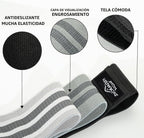 Alfombrilla de yoga gruesa, 6 bandas de resistencia de tela, paquete de 2 bloques de yoga, equipo de entrenamiento en casa, kit básico de inicio para principiantes de tonificación de cuerpo