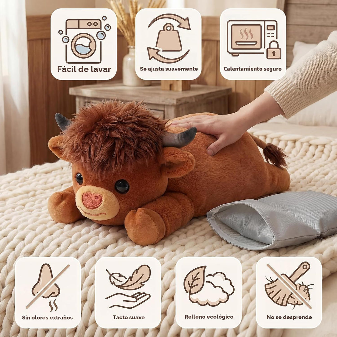 Mewaii Animales de Peluche con Peso con Almohadilla Térmica para Mi...