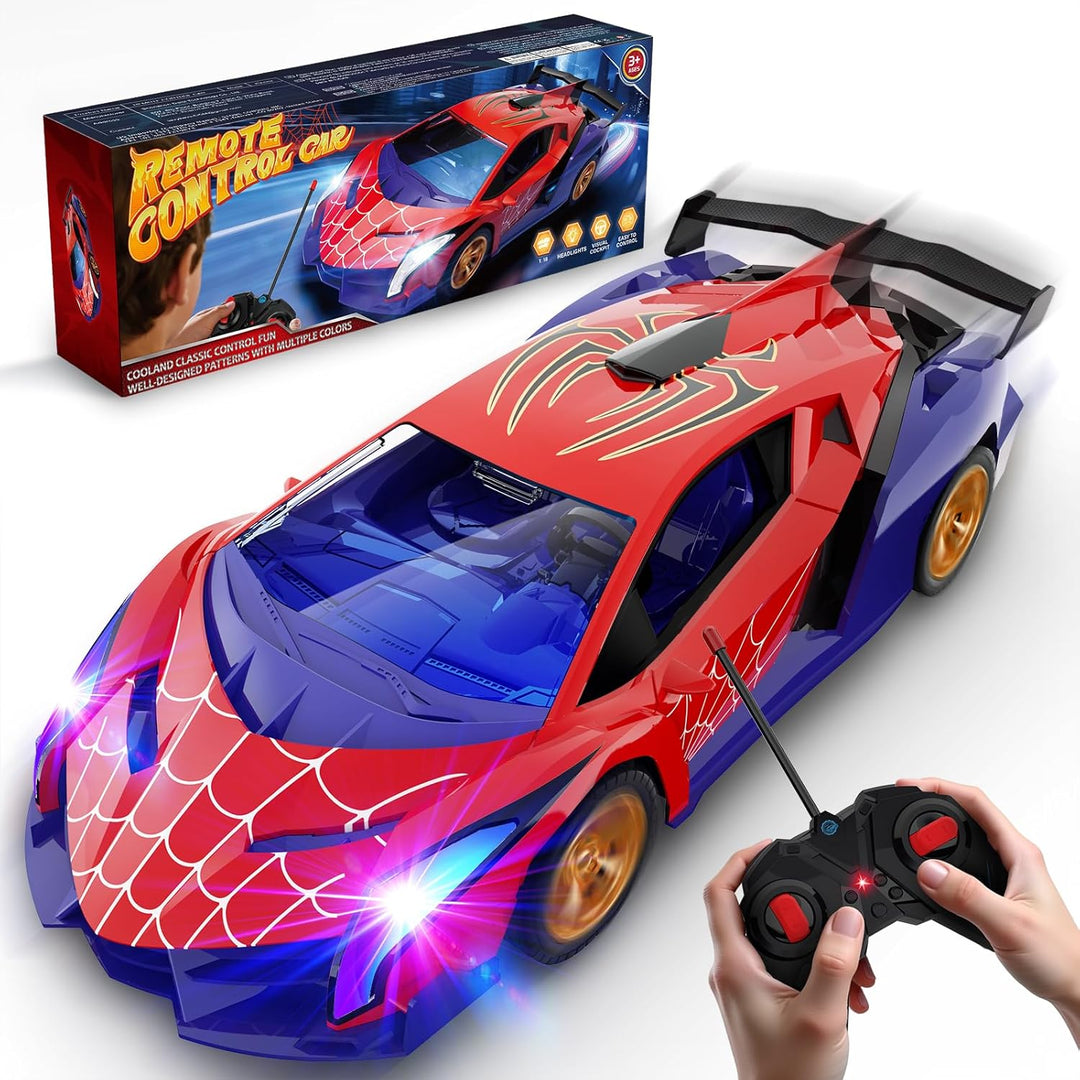 ZIROKAY Coche de Control Remoto de Araña con Luces Intermitentes Mu...
