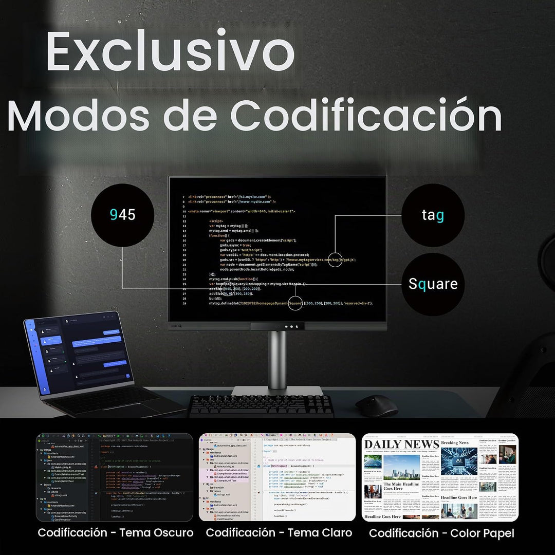 BenQ Monitor de programación RD280UG 28.2" 4K+, frecuencia de a...