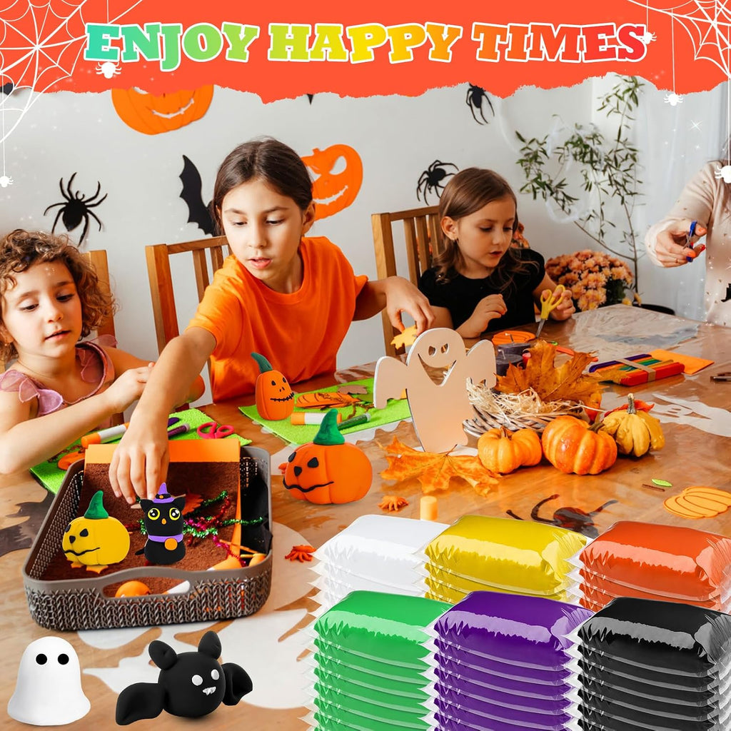 VioraWhite 144 piezas de arcilla para moldear que se seca al aire a granel 76 oz Halloween DIY