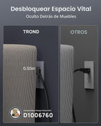 TROND Regleta de alimentación con protector de sobretensiones, 4000 julios, certificación ETL, 13 tomas de expansión ampliamente espaciadas con puertos USB C, enchufe plano de perfil bajo, montaje en