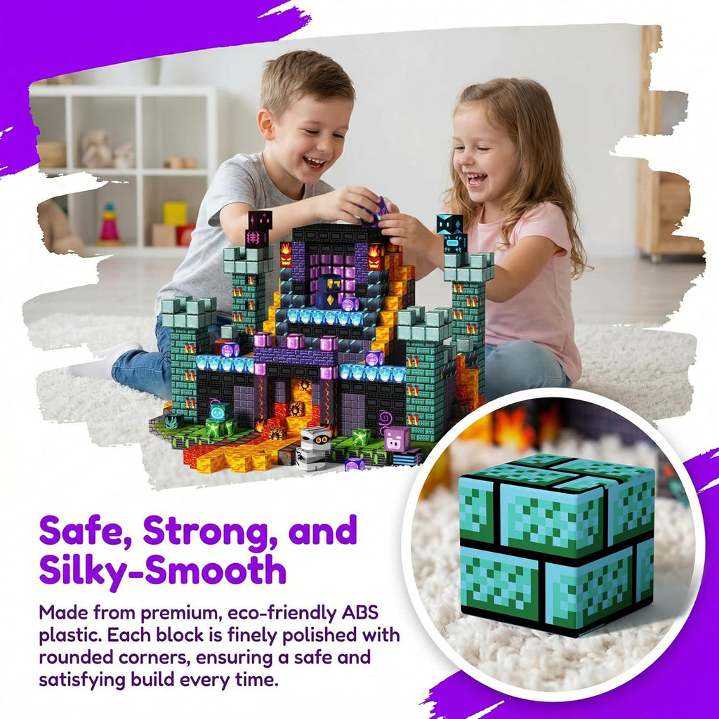 GobiDex 200 bloques de construcción magnéticos para niños y niñas a partir