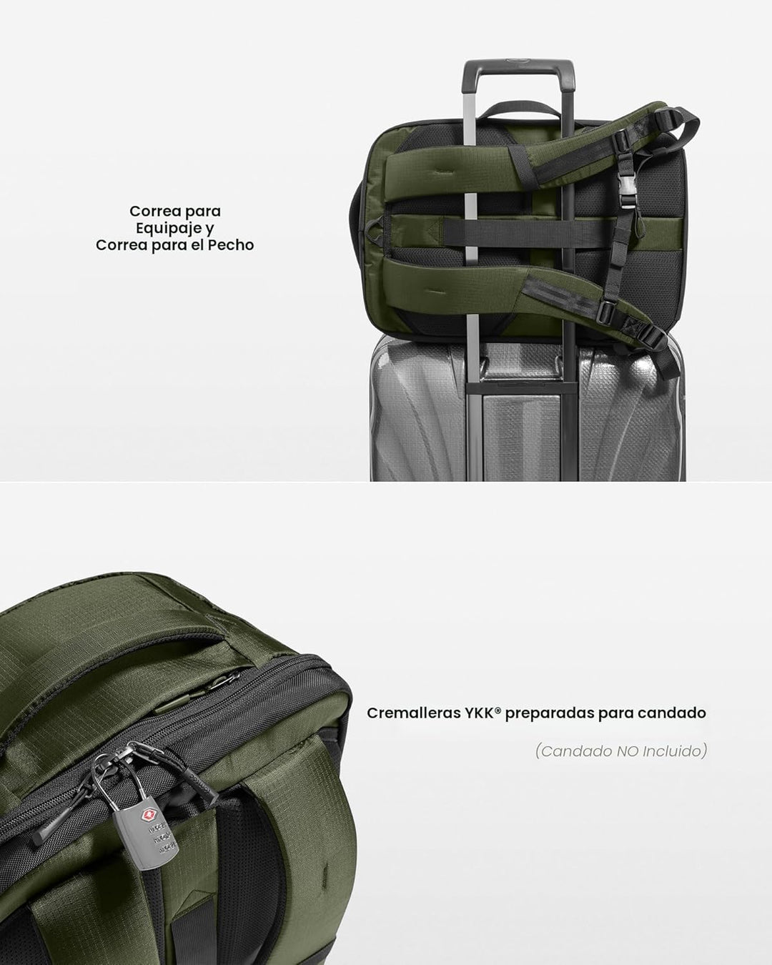 Mochila de viaje tomtoc, equipaje de mano aprobado para vuelos y co...