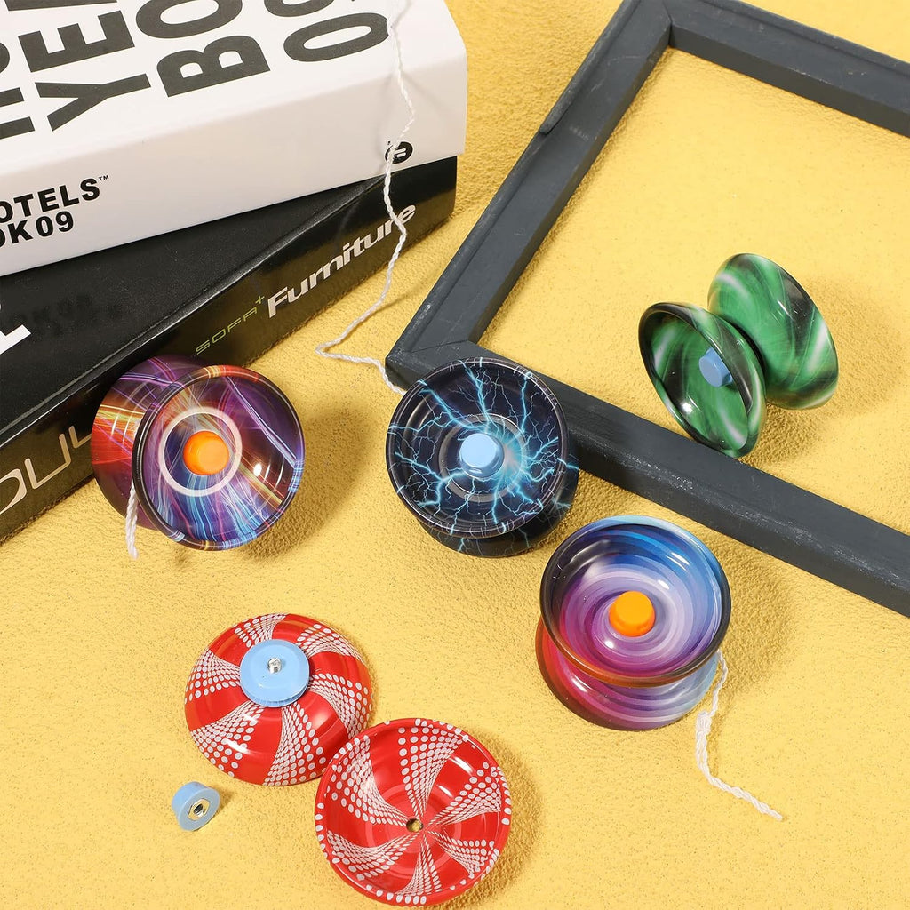 Lenwen 50 piezas Metal Responsive Yoyo Aleación Auto Retorno String Truco a