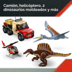 LEGO Jurassic World Spinosaurus & Quetzalcoatlus Air Mission - Juguete de dinosaurio para niños - Juguete de construcción de simulación con figuras de dinosaurio para niñas y niños, mayores de 8 años