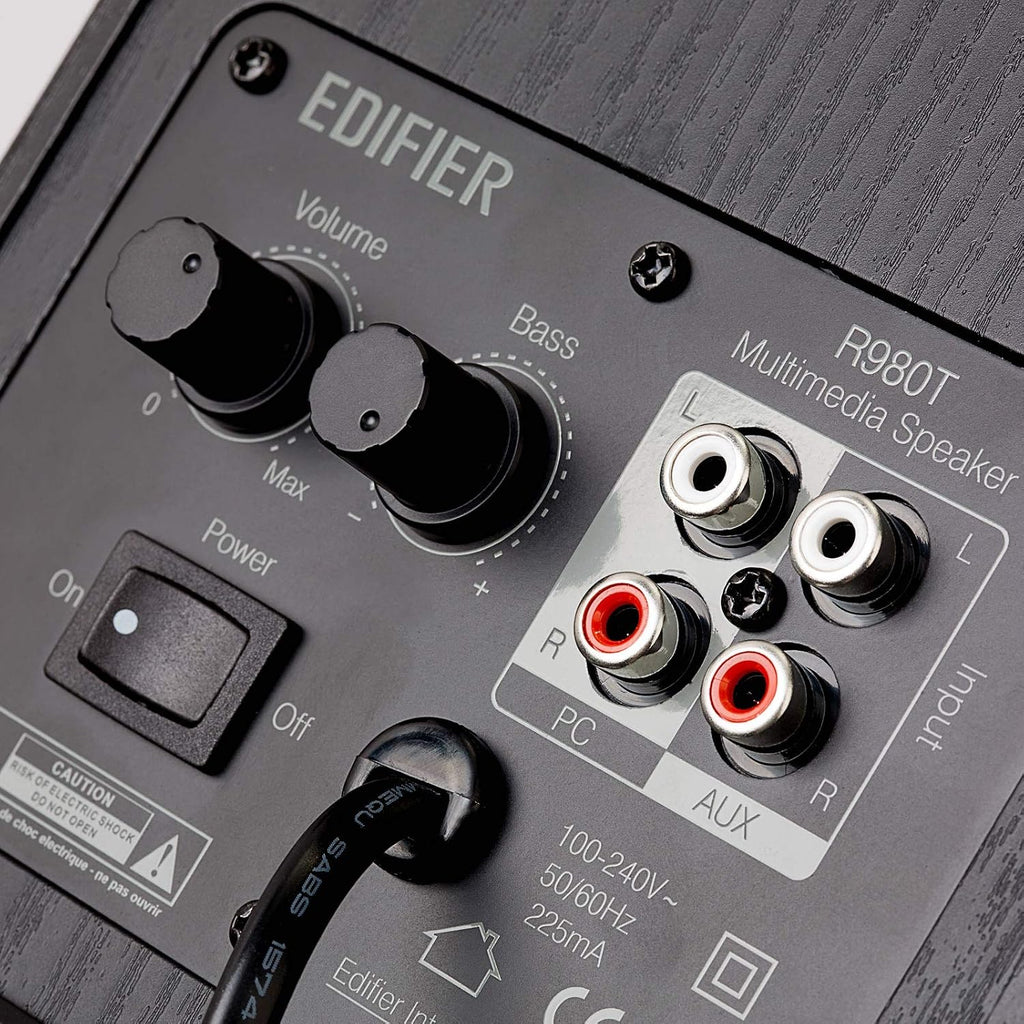 Edifier R980T bocinas de estantería activas de 4" 2.0 para PC, Monitor de Estudio Alimentado (par)