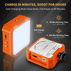 Ailight Luz de vídeo LED magnética, CRI 98+ 2500-9000K - Naranja