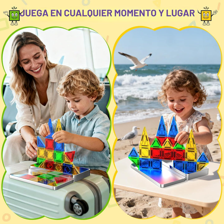 Mini Fichas Magnéticas, 40 Piezas de Fichas Magnéticas de Viaje con...
