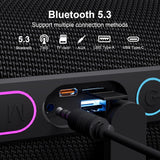 YOLOEMO - Altavoz Bluetooth portátil de 40 W, graves profundos mejo...