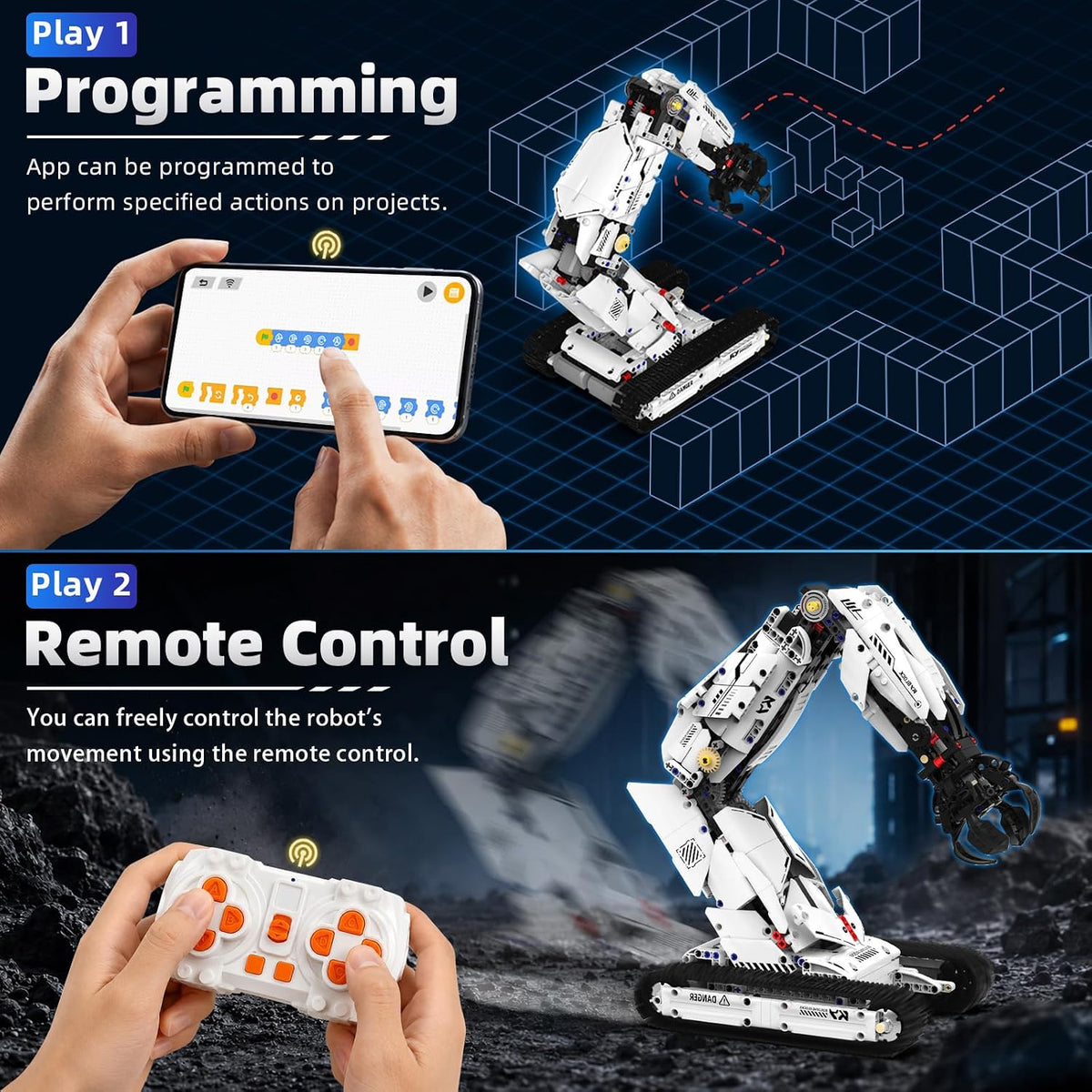 Set de Construcción Robot Arm 3 en 1 para Niños (Edad 8-14) con RC y APP