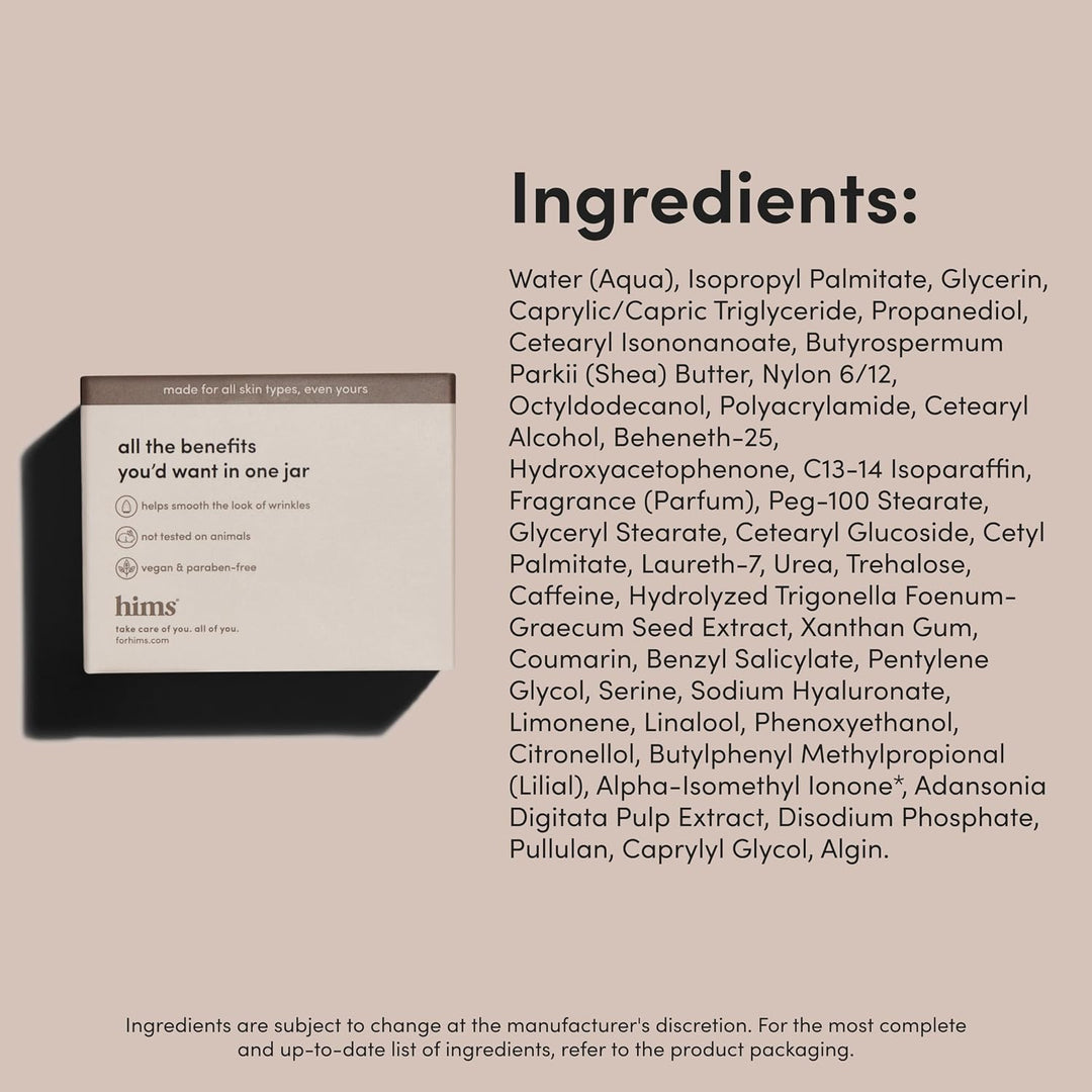 Hims - Hidratante diario para hombres \u2013 Hidratante facial para...