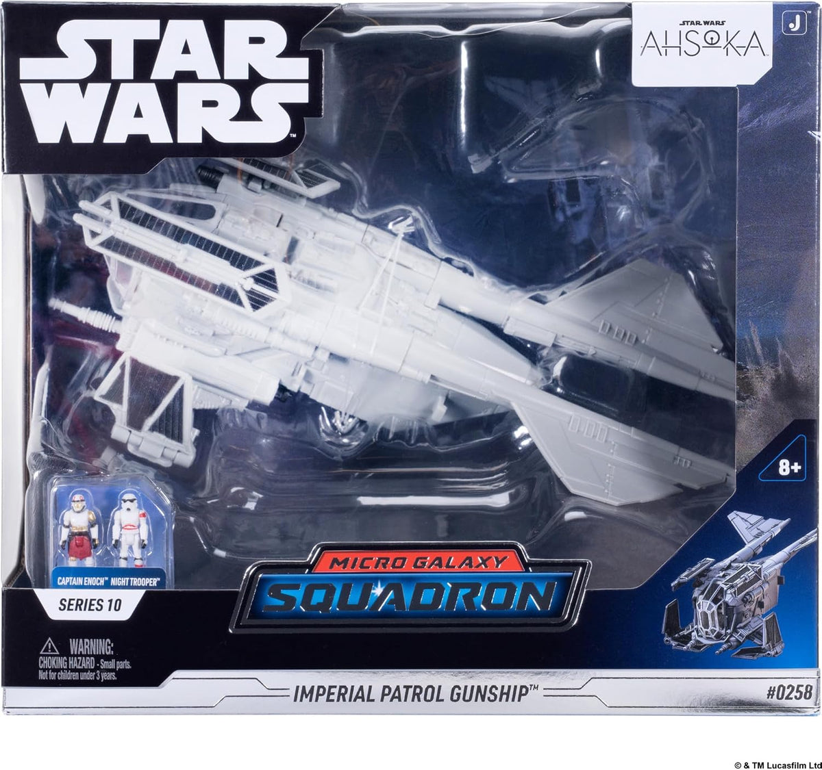 Star Wars™ Micro Galaxy Squadron Imperial Patrol Gunship - Vehículo de 8 pulgadas con dos accesorios de microfiguras de 1 pulgada