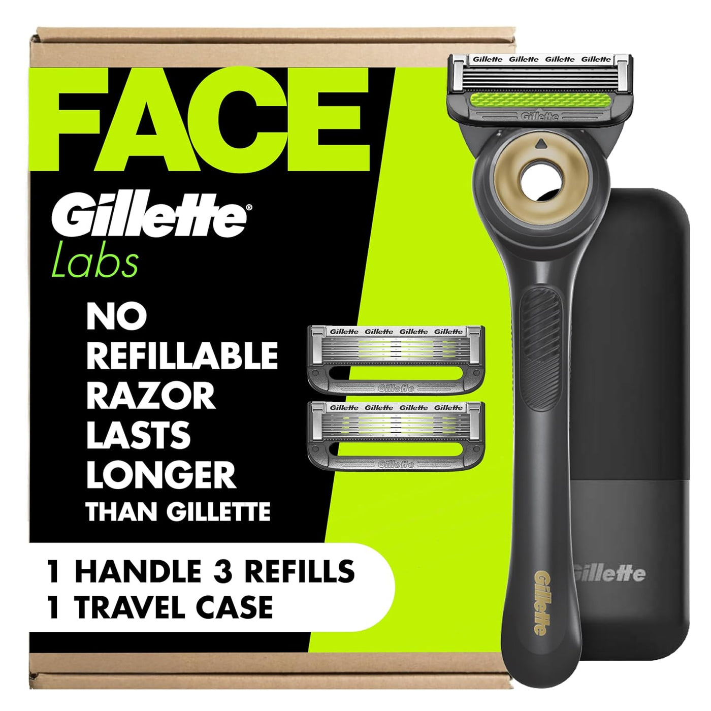 Gillette Labs con barra exfoliante de afeitar para hombres, 1 mango...