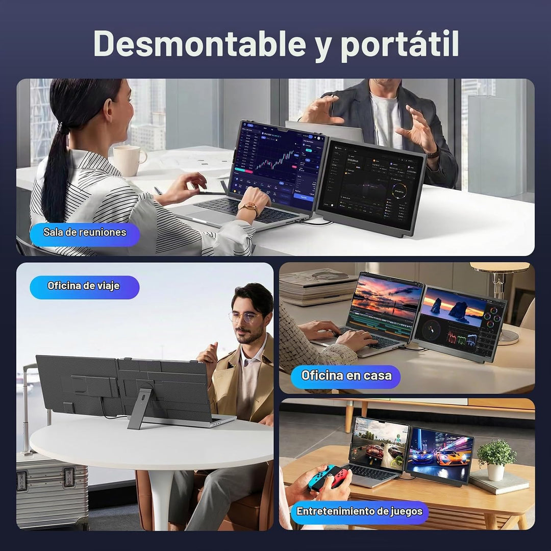 Wixzet Extensor de pantalla para laptop, 15.6 pulgadas FHD 1080P IP...