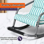 Special Supplies Mecedora sensorial para niños, cómoda mecedora para niños, silla de suelo versátil con tela suave y estabilidad para sala de juegos, dormitorio o guardería (a partir de 3 años) (verde azulado)