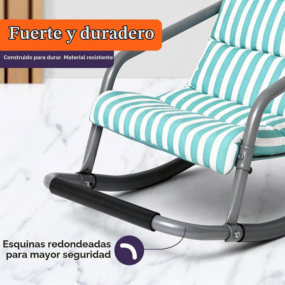 Special Supplies Mecedora sensorial para niños, cómoda mecedora para niños, silla de suelo versátil con tela suave y estabilidad para sala de juegos, dormitorio o guardería (a partir de 3 años) (verde azulado)