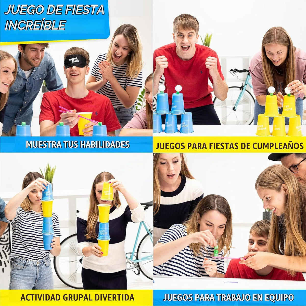 Super Skills - Juegos de fiesta para adolescentes, niños y adultos - Divertido juego de mesa familiar
