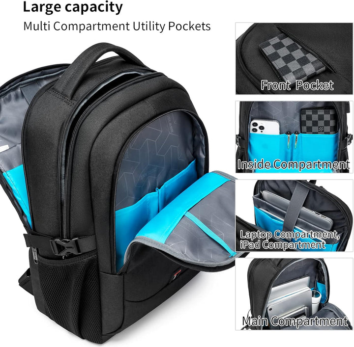 DUSLANG Mochila para laptop de 17 pulgadas para viajes con mochila...