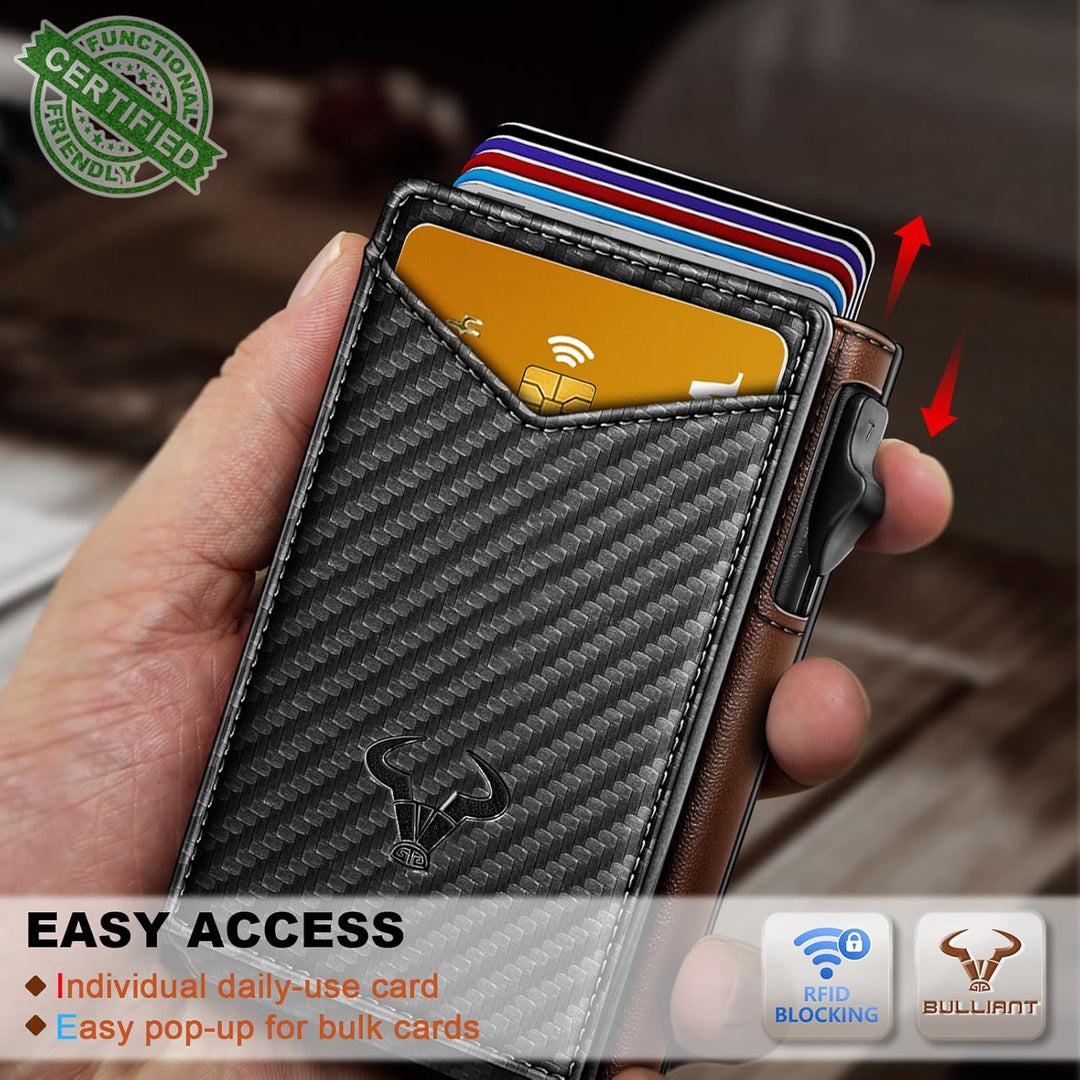 Cartera BULLIANT para hombre, cartera con clip de dinero delgada pa...